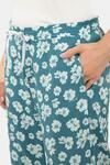 Amante Full Length Pyjama Bottom - Storm Blue Floral Print — thumbnail 4